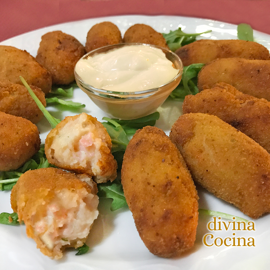 croquetas de salmonen y queso crema