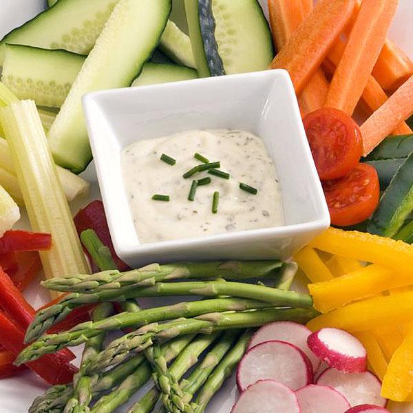 ▷ Receta de Crudités de Verduras con Salsa Choví