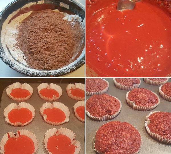 Cupcakes red velvet paso a paso