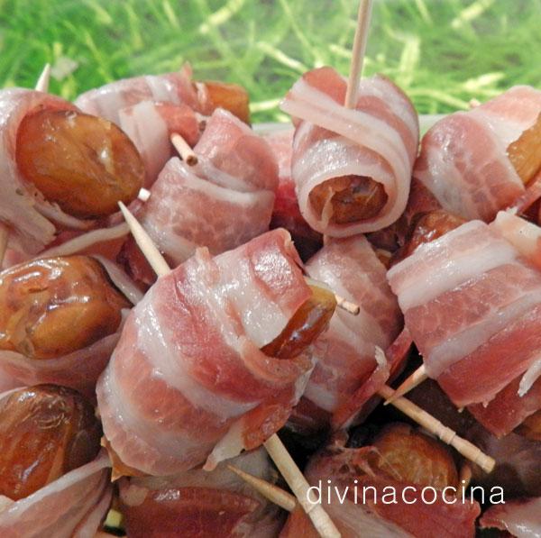 receta de datiles con bacon