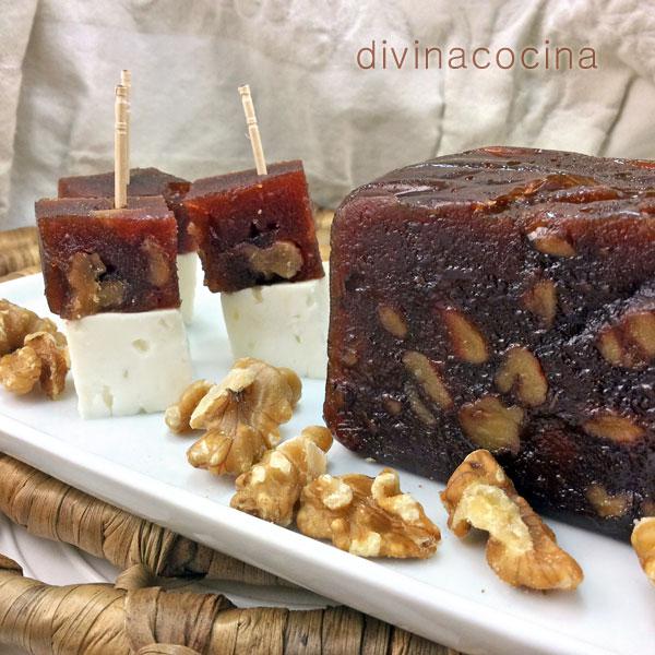 Dulce de membrillo con nueces