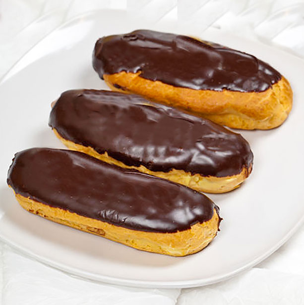 eclairs con chocolate