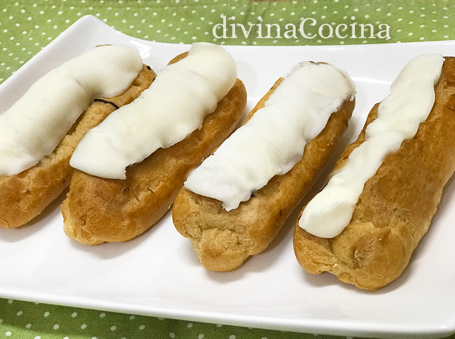 eclairs de crema