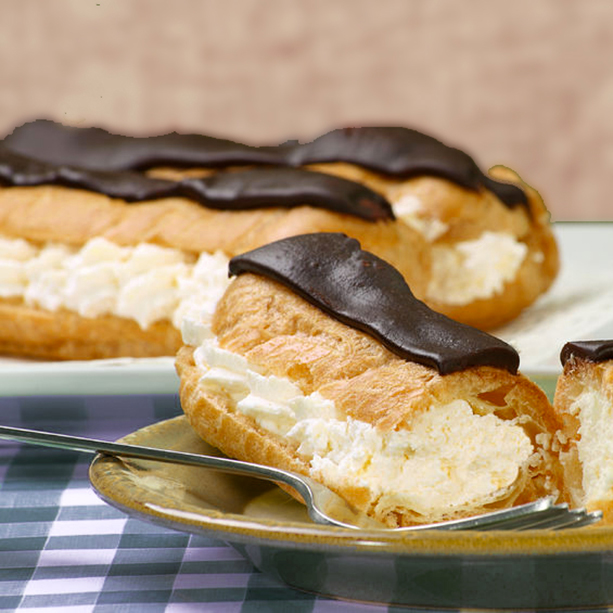 receta de eclairs de crema