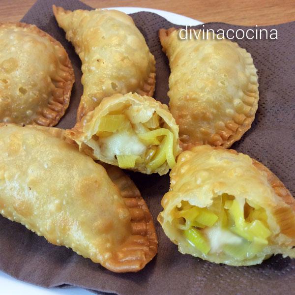 empanadillas de puerros y queso de cabra