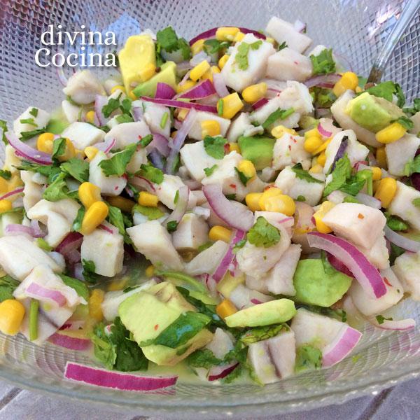 ensalada de ceviche