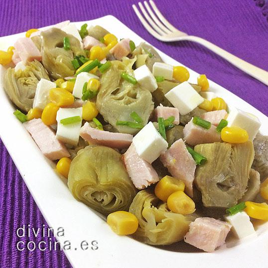 ensalada de alcachofas