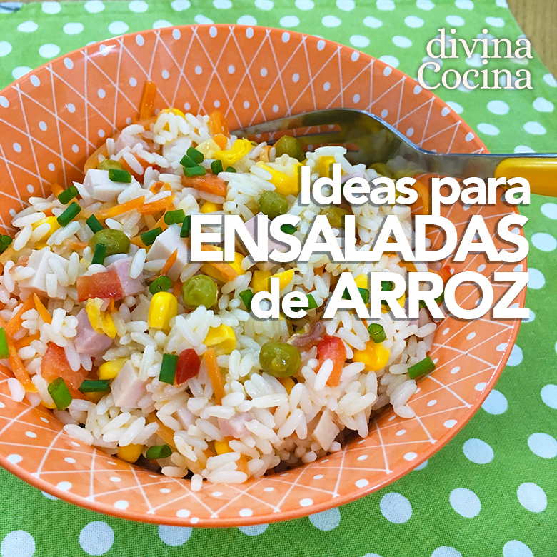 preferible Al por menor viudo Ideas y recetas de ensaladas de arroz - Divina Cocina