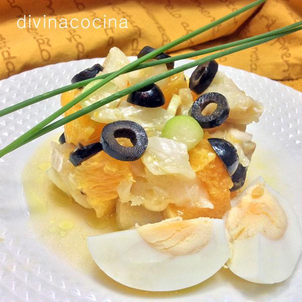 Ensalada de bacalao y naranjas