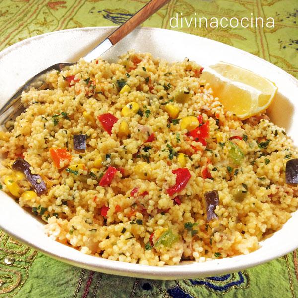 ensalada de cuscus con verduras