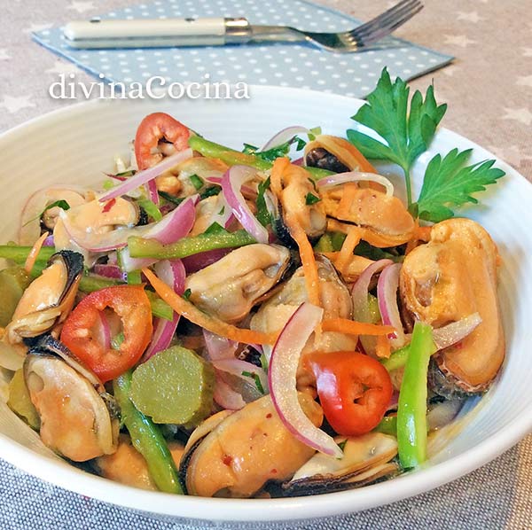 ensalada de mejillones