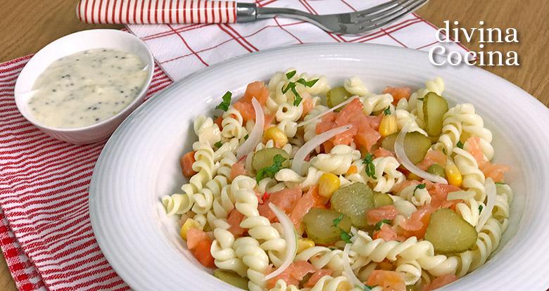 ensalada de pasta con salmon 