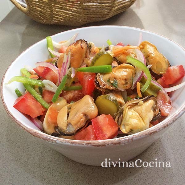 ensalada de mejillones