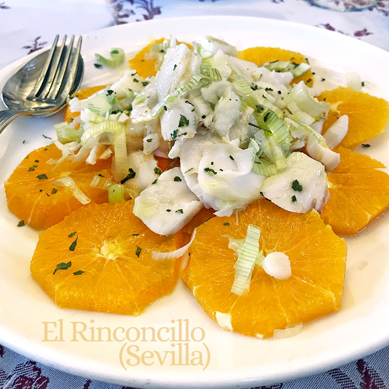 ensalada de bacalao y naranjas