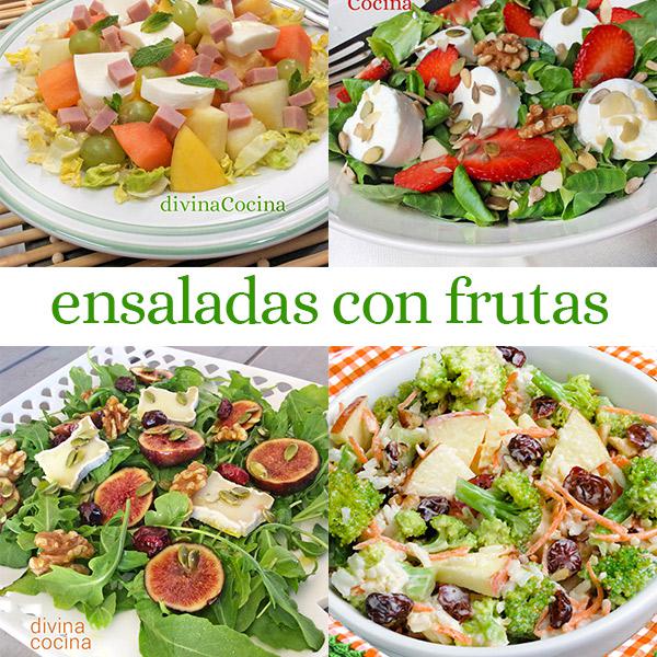 mezcla arquitecto Descompostura 12 ensaladas con frutas - Receta de DIVINA COCINA