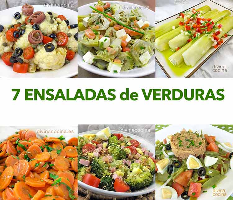 7 ensaladas de verduras - Receta de DIVINA COCINA