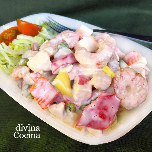 Ensaladilla fácil de marisco - Receta de DIVINA COCINA