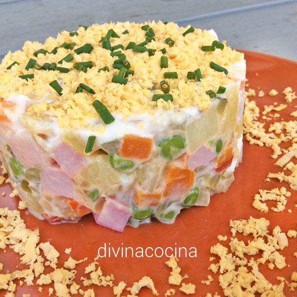 receta de ensaladilla Olivier