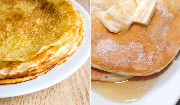 crepes y tortitas, diferencias y recetas