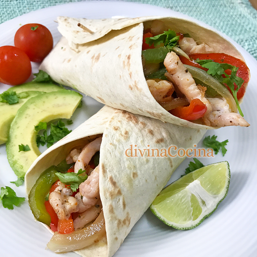 fajitas de pollo receta facil