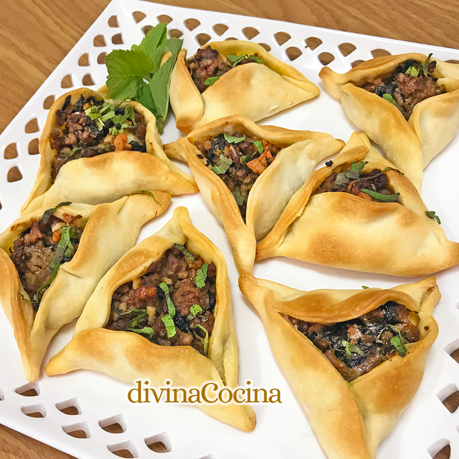 fatayer empanadillas arabes de carne y verduras