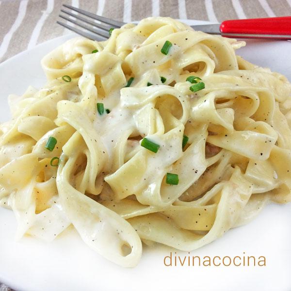 Fetuccini Alfredo –––– Receta de DIVINA COCINA