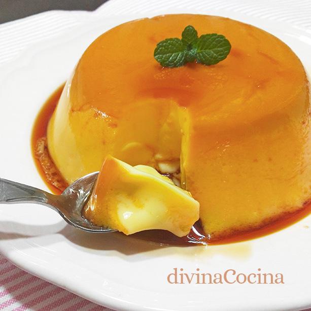 Flan de crema sin horno