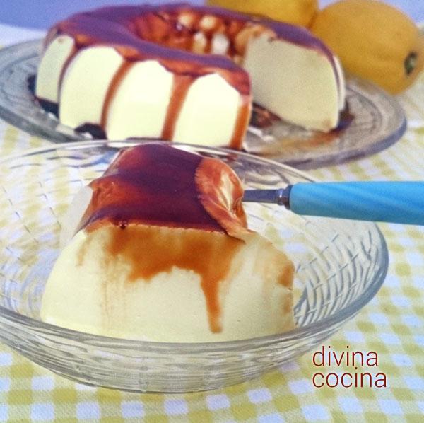 flan de limón y leche condensada