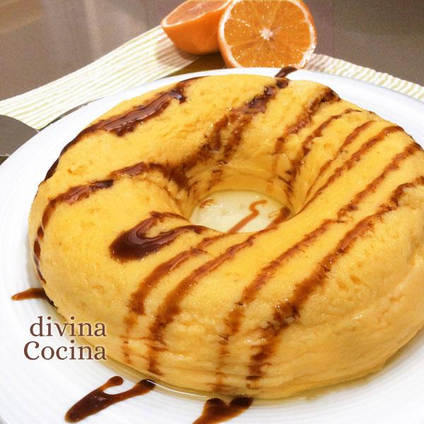 flan de naranja con leche condensada