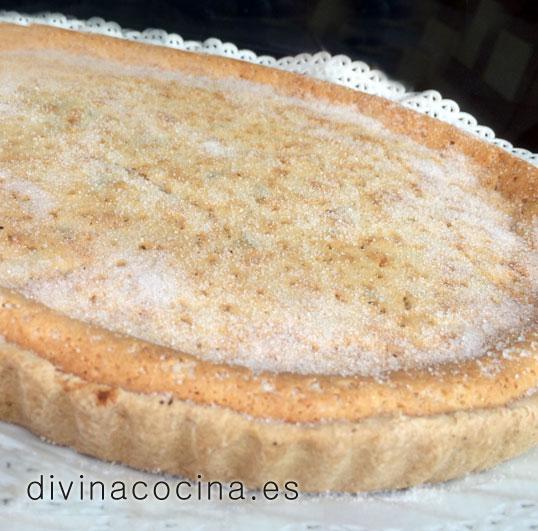 flaó pastel de queso y hierbabuena