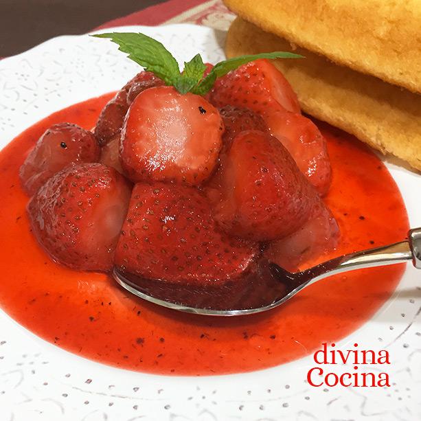 fresas salteadas a la pimienta