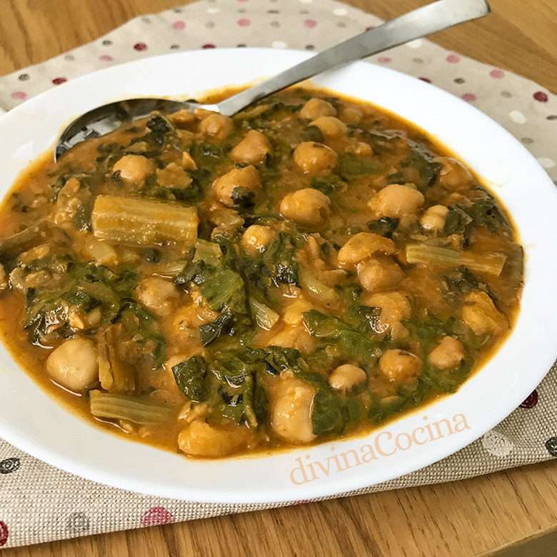 garbanzos con acelgas