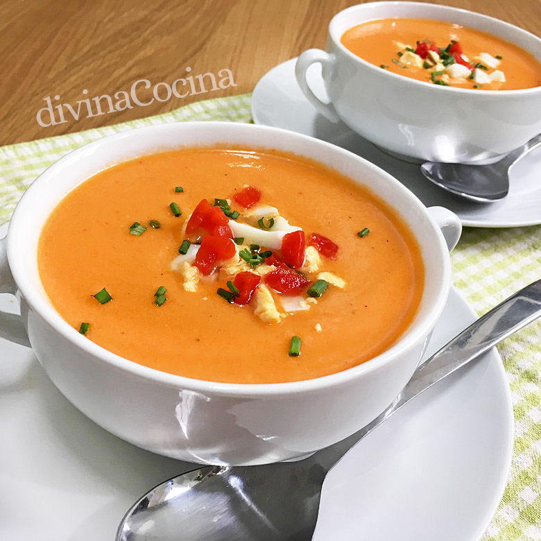 gazpacho de pimientos rojos asados