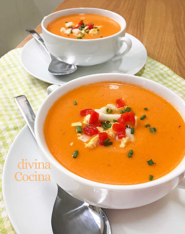 gazpacho de pimientos rojos asados