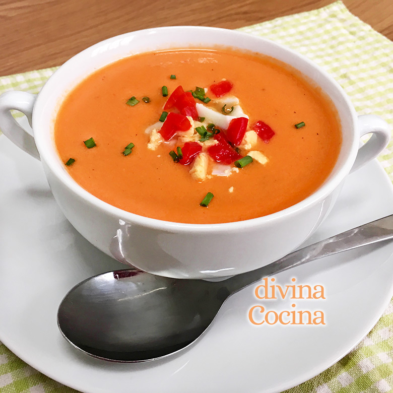 gazpacho de pimientos rojos asados