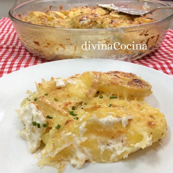 gratén de patatas al queso