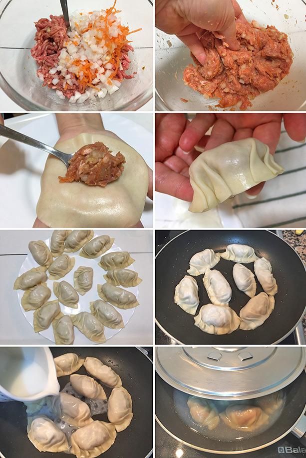 gyozas paso a paso