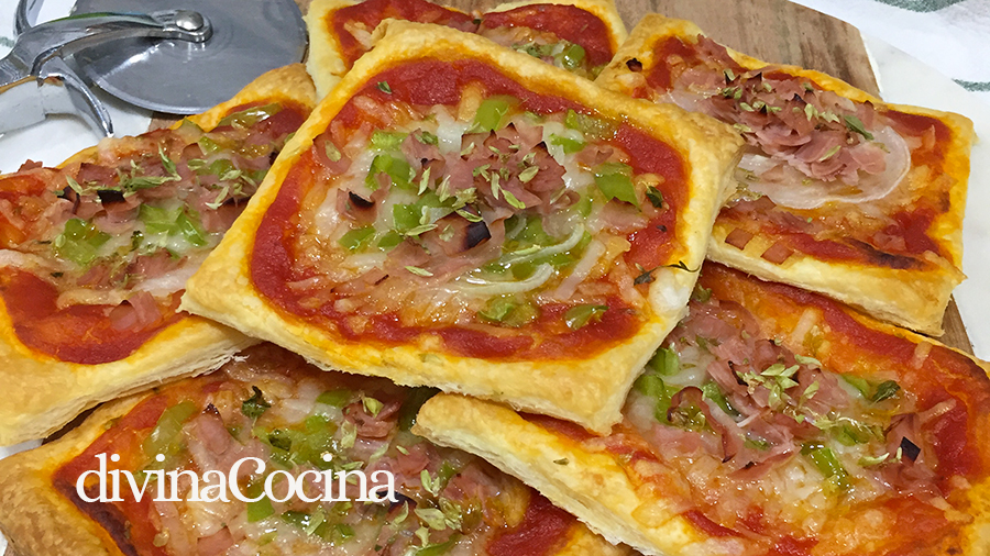 mini pizzas de hojaldre F