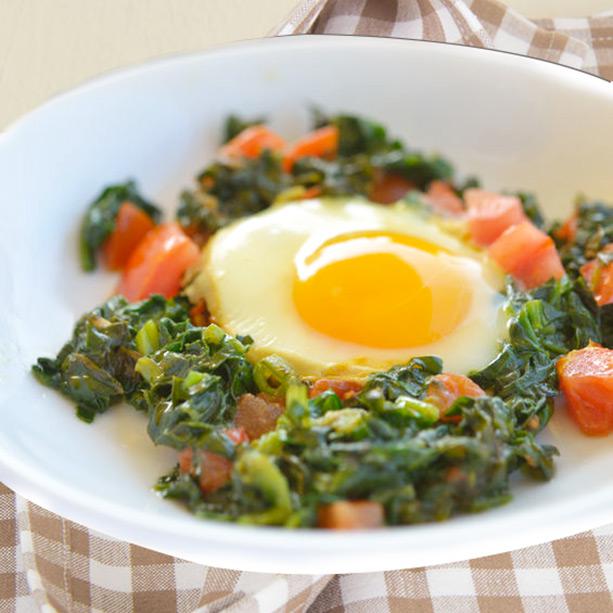 huevo con verduras en 3 minutos