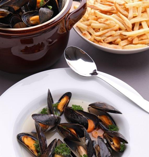 Mejillones al estilo belga