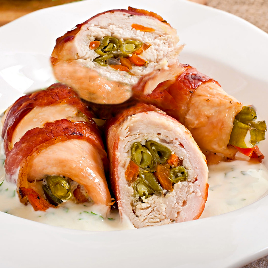 receta de involtini de pollo y verduras