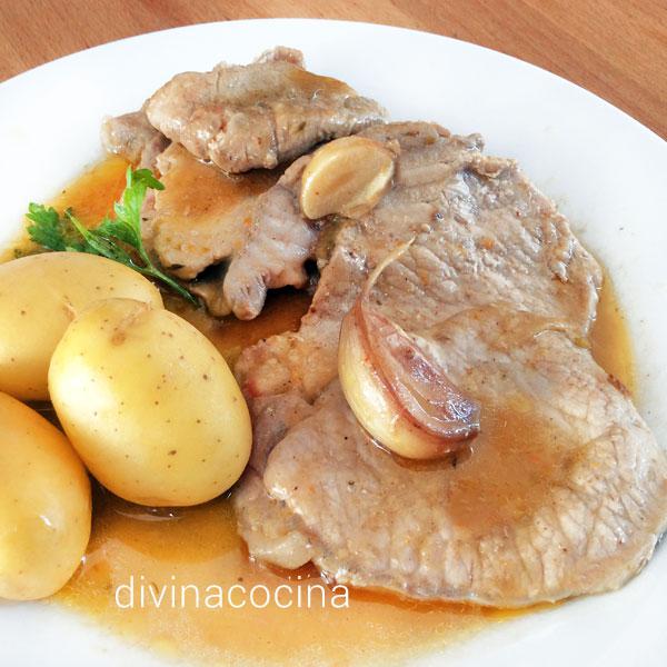 Lomo de cerdo al ajillo - Receta de DIVINA COCINA