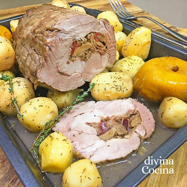 receta de navidad de lomo relleno