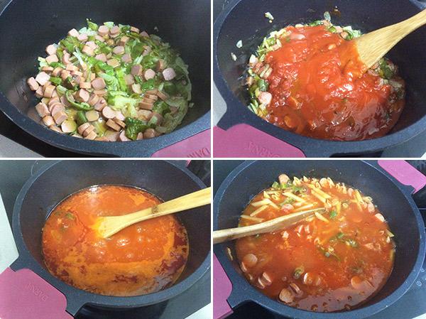 macarrones guisados paso a paso