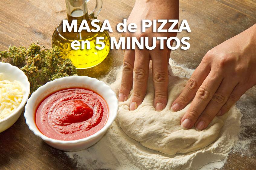 masa de pizza en 5 minutos 