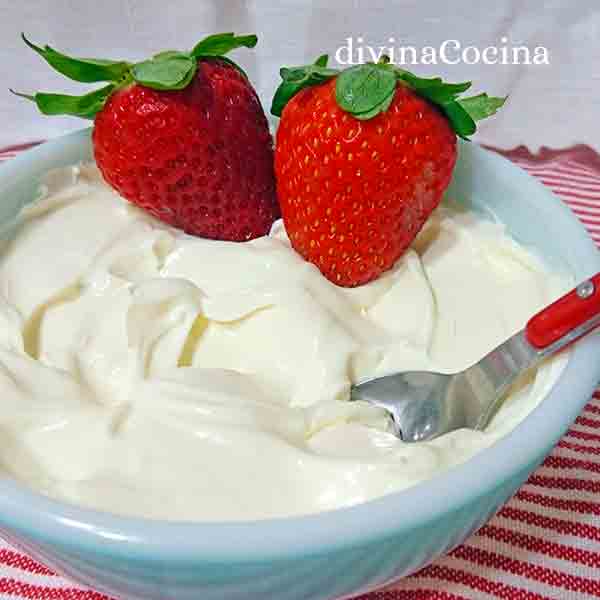 Queso Mascarpone casero - Receta de DIVINA COCINA