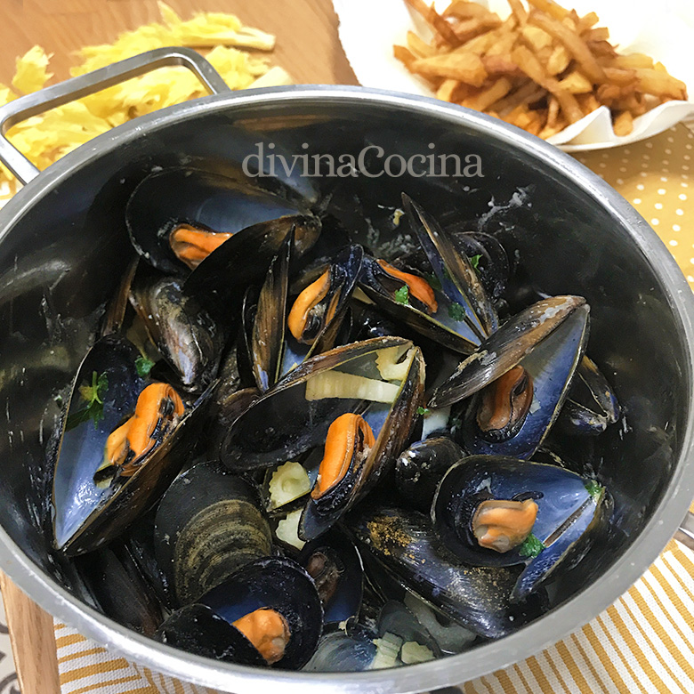 Mejillones al estilo belga 11