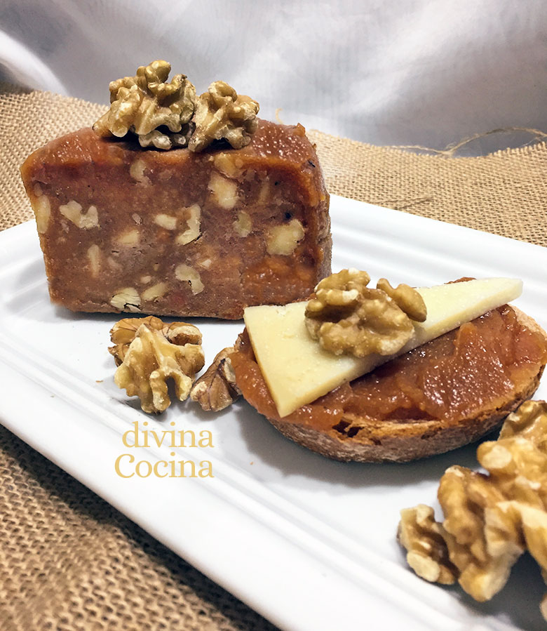 dulce de membrillo con nueces