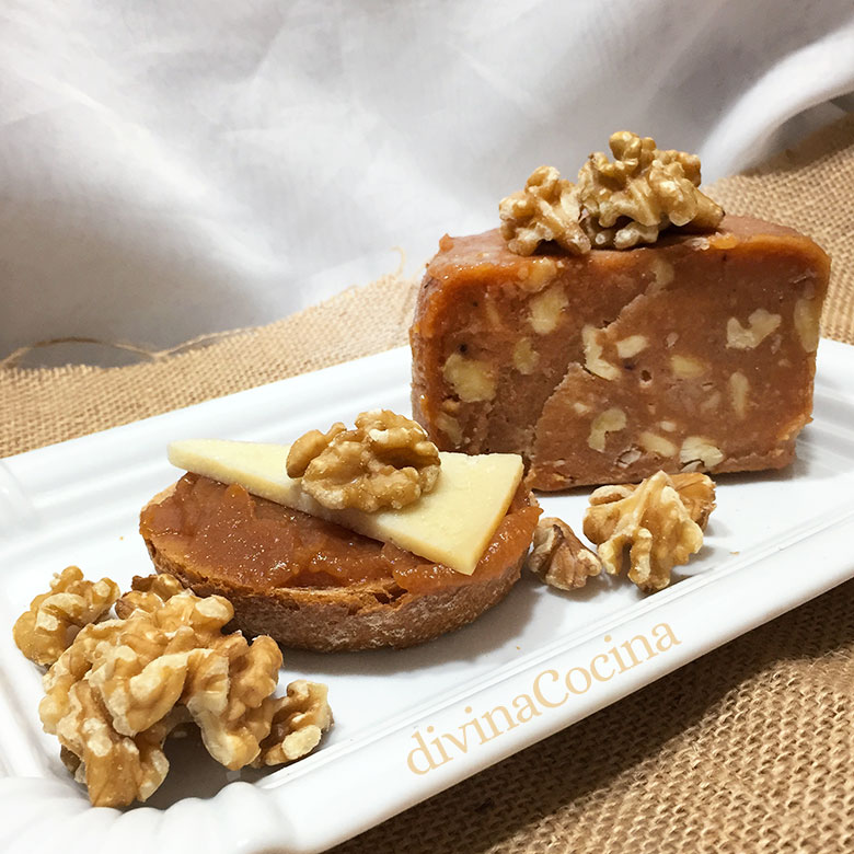 dulce de membrillo con nueces