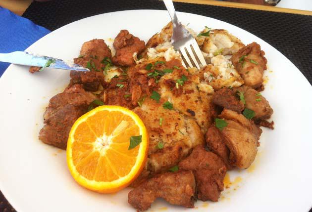 migas alentejanas con carne de cerdo